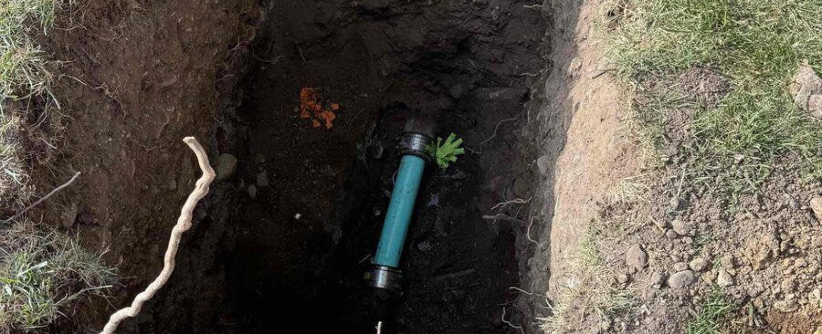 Rare Breed Plumbing sewer line replacement in an open trench in Utah