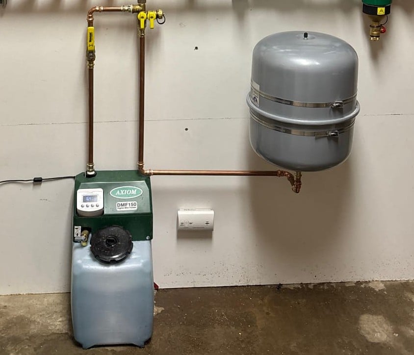 Axiom glycol feeder and expansion tank on a boiler system