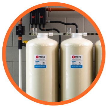 Water softener tanks.